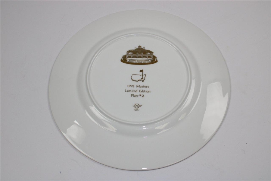 Vinny Giles' 1992 Masters Lenox Limited Edition Member Plate #2 with Original Box