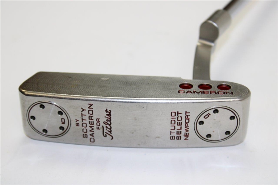 Vinny Giles' Personal Used Scotty Cameron Studio Select Newport Putter with Headcover