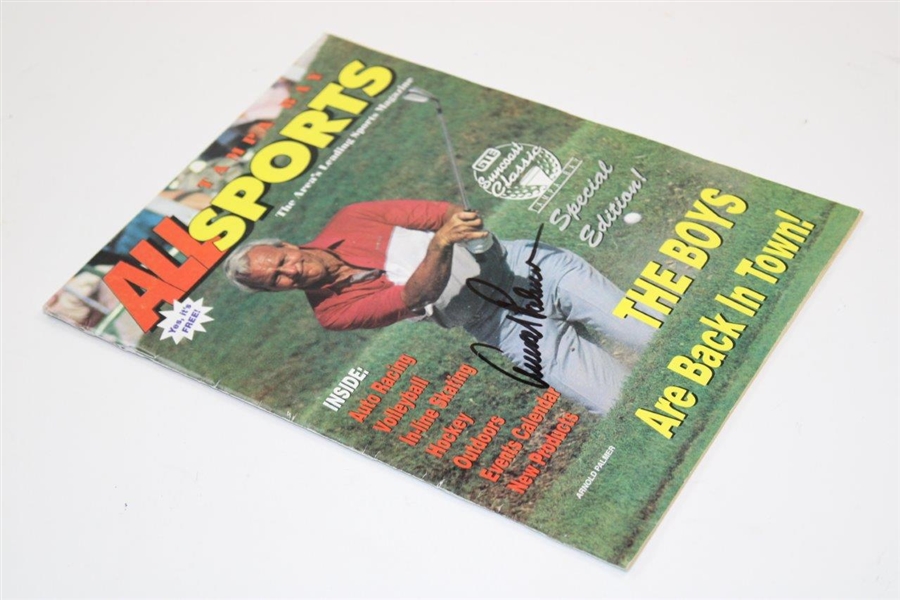 Arnold Palmer Signed Tampa Bay 'All Sports' Magazine Jsa ALOA