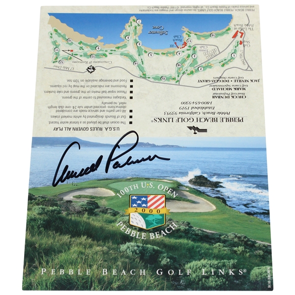 Arnold Palmer Signed 2000 US Open at Pebble Beach Scorecard JSA ALOA