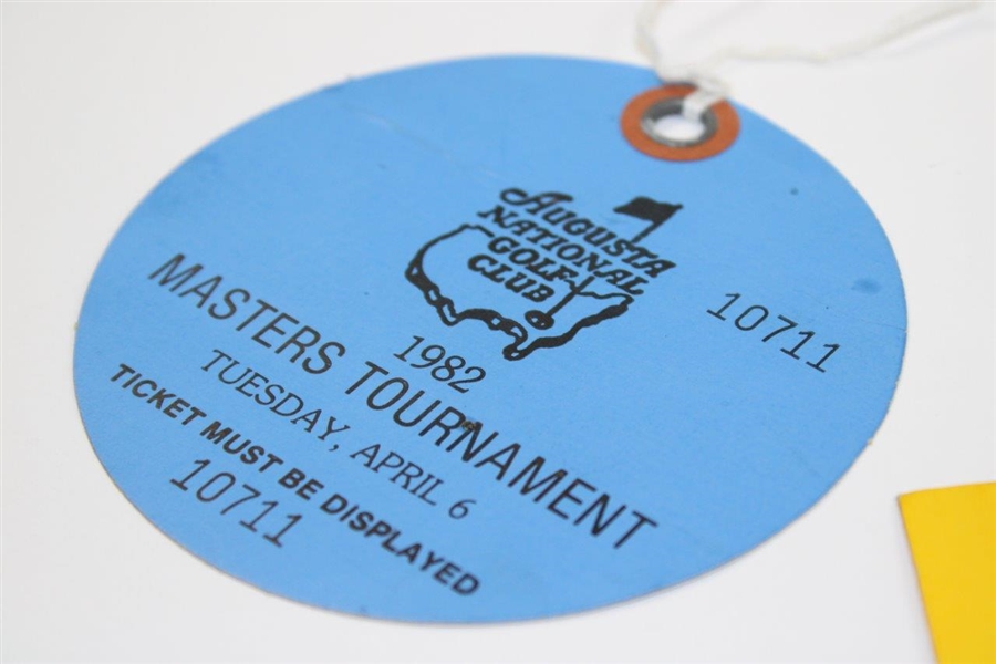 1982 Masters Tournament Tuesday & Wednesday (Par 3) Tickets #10711 & 03188
