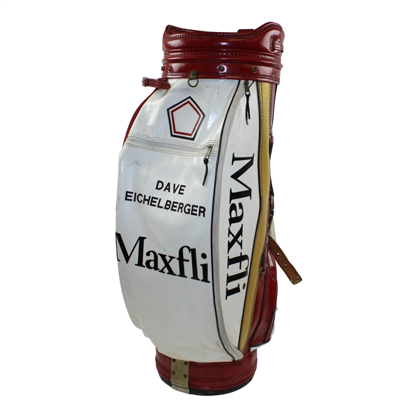 Dave Eichelberger Personal Maxfli Red/Gold/White Full Size Dunlop Golf Bag