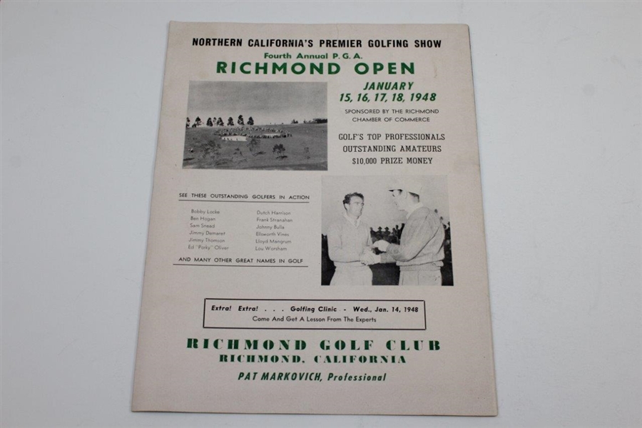 1967 Junior Golfer & Golden Gate Programs/Pamphlets - Rod Munday Collection