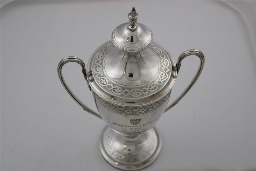 1953 Club Championship Class B Runner-Up Trophy with Removable Lid