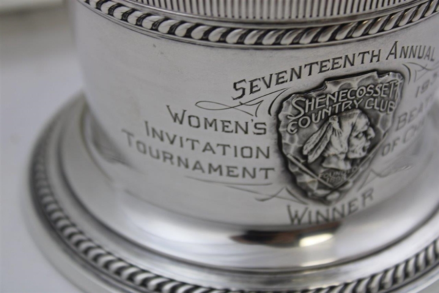 1935 Shenecossett CC 17th Annual Women's Invitational Tournament Sterling Silver Winner Trophy