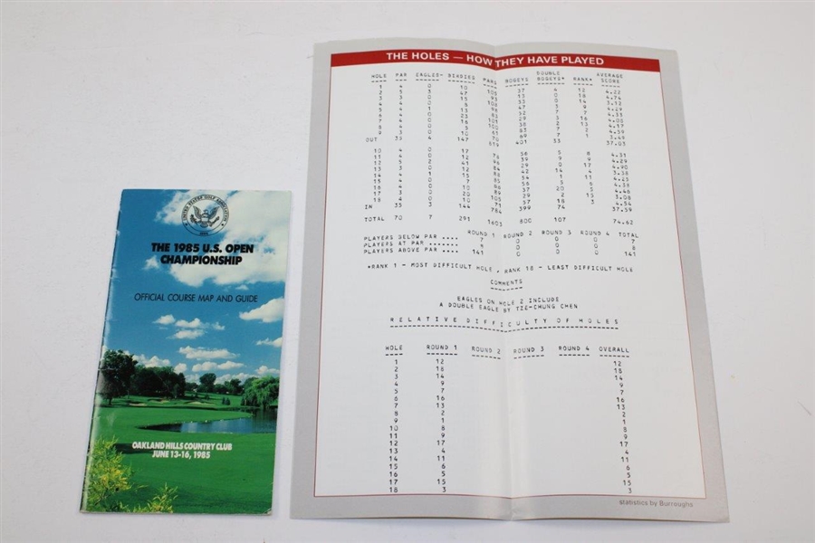 1985 & 1991 US Open Championship Official Programs - Oakland Hills CC & Hazeltine National GC