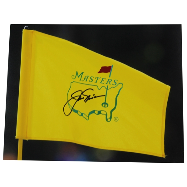 Jack Nicklaus Signed Photo Masters Course Flag with Letter - JSA ALOA