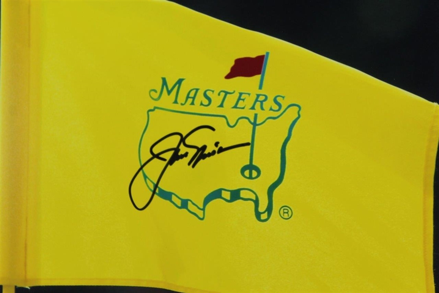 Jack Nicklaus Signed Photo Masters Course Flag with Letter - JSA ALOA