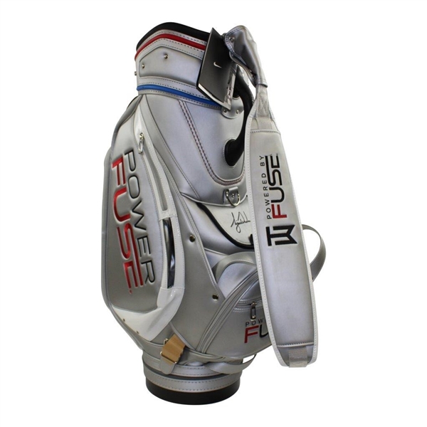 Tiger Woods Official FUSE Science Logo Full Size Golf Bag Red/Black Lining - Excellent Condition