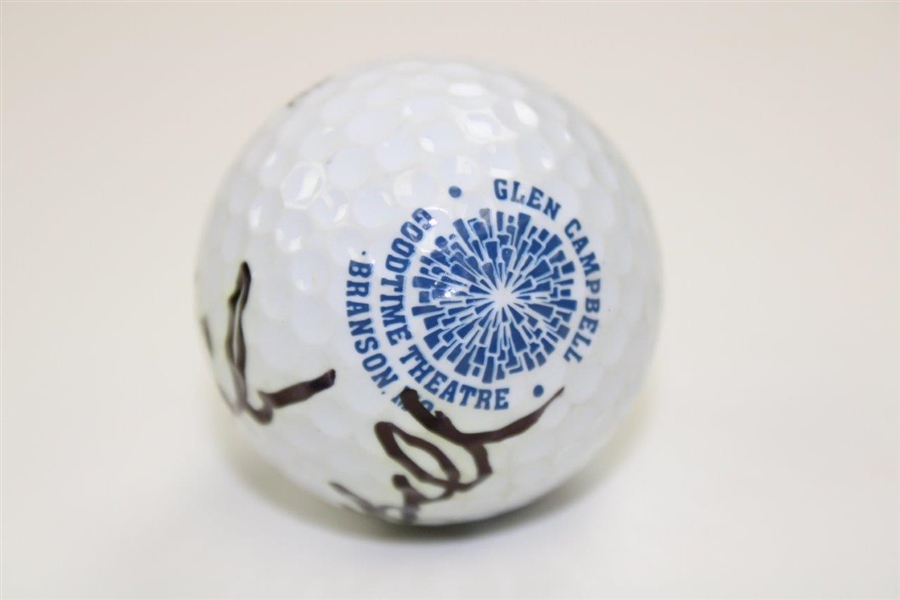Entertainer Glen Campbell Signed Glen Campbell Theater Ping Karsten Logo Golf Ball JSA ALOA
