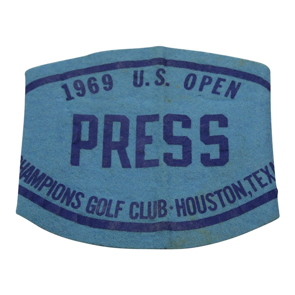 1969 US Open at Champions Golf Club Press Armband - Orville Moody Winner