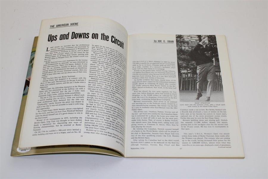 Gary Player Signed 1974 Golf Monthly Magazine JSA #RR55788