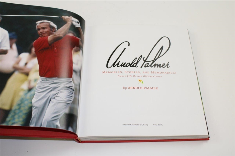 Arnold Palmer Signed 'Memories, Stories, & Memorabilia' Book JSA ALOA