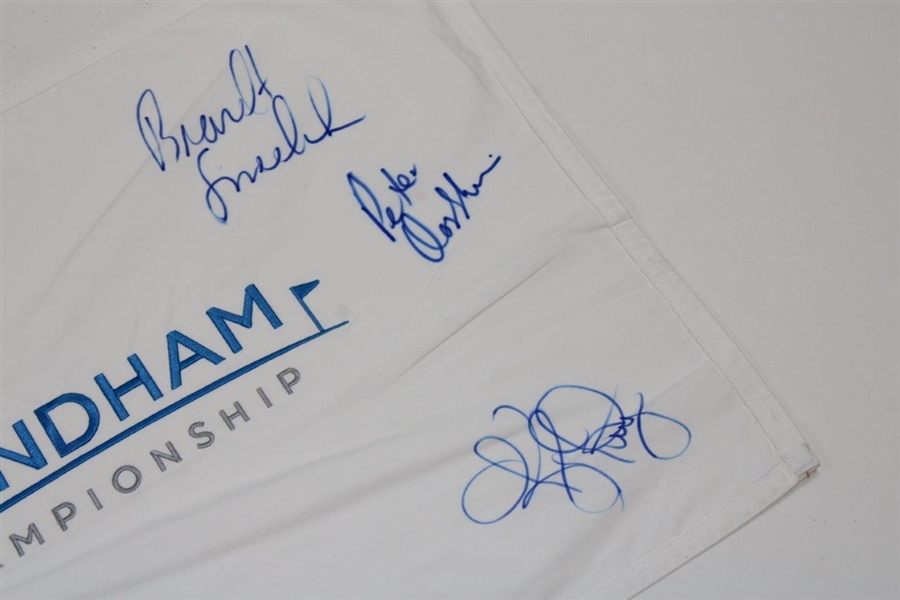 Arnold Palmer, Richard Petty, & others Signed Wyndham Championship Flag JSA ALOA