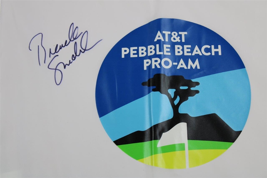 Brandt Snedeker Signed AT&T Pebble Beach Pro-Am Screen Flag JSA ALOA