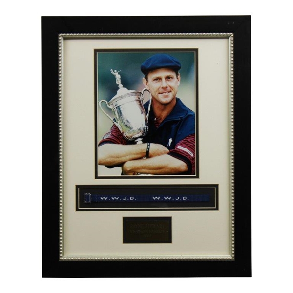 Payne Stewart 'WWJD' Framed '1999 US Open Champion Presentation with Photo, Bracelet, & Nameplate