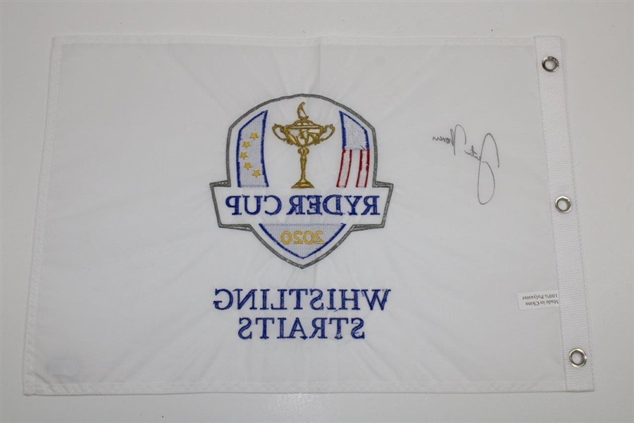 Justin Thomas Signed 2020 Ryder Cup at Whistling Straits Embroidered Flag BECKETT #BB09289