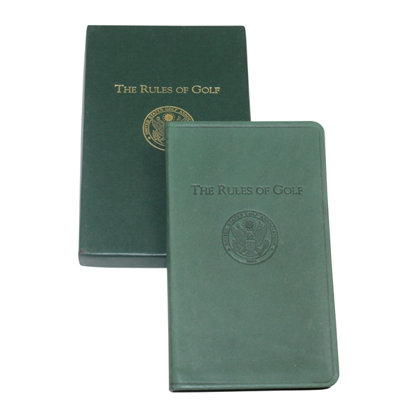 1998 USGA & R&A 'The Rules Of Golf' Full Grain Hide Book In Case