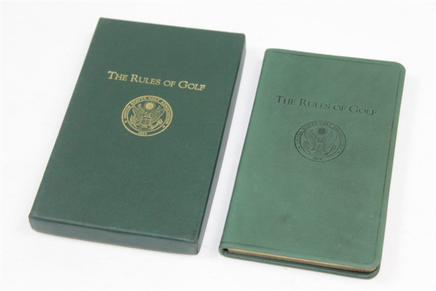 1998 USGA & R&A 'The Rules Of Golf' Full Grain Hide Book In Case