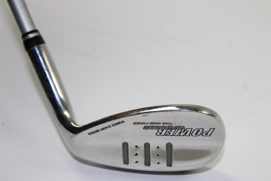 Greg Norman's Personal Used PowerSpinner Tour Grind Forged Power Shark Series 60 Degree Wedge