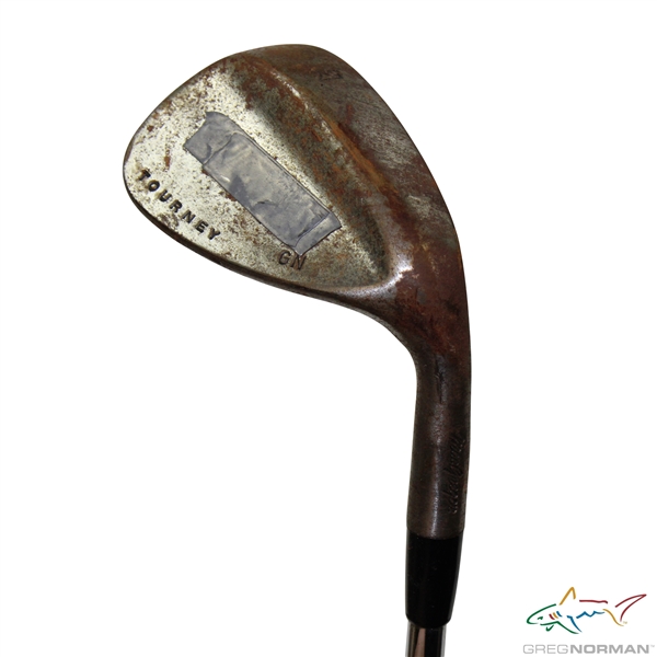 Greg Norman's Personal Used MacGregor 'GN' Tourney 57 Degree DW Wedge with Lead Tape