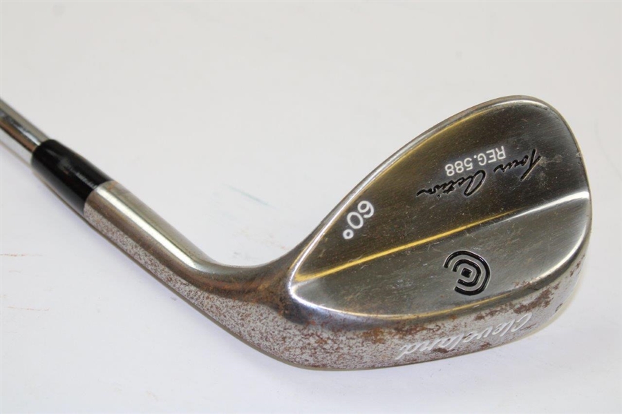 Greg Norman's Personal Used Cleveland Golf Tour Action Reg 588 60 Degree Wedge