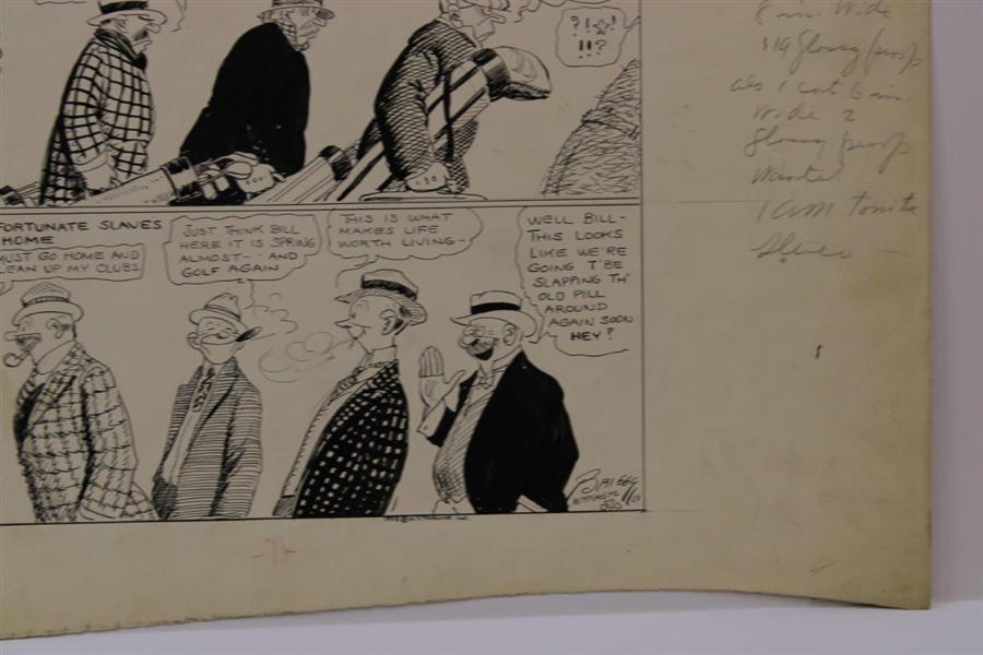 Original Clare Briggs Pen & Ink 'Oh Man' Cartoon For New York Tribune - March 17, 1928