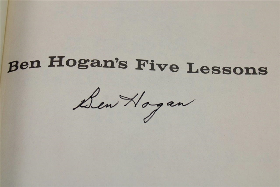 Ben Hogan Signed 1985 'Ben Hogan's Five Lessons: The Fundamentals of Golf' Book JSA ALOA