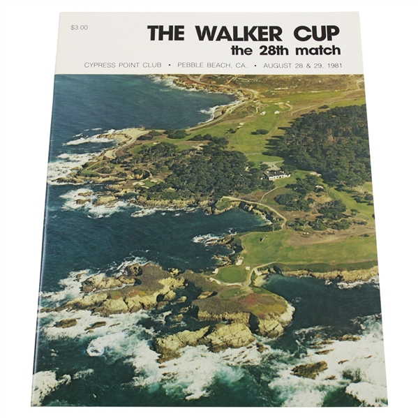 1981 The Walker Cup Championship at Cypress Point Official Program
