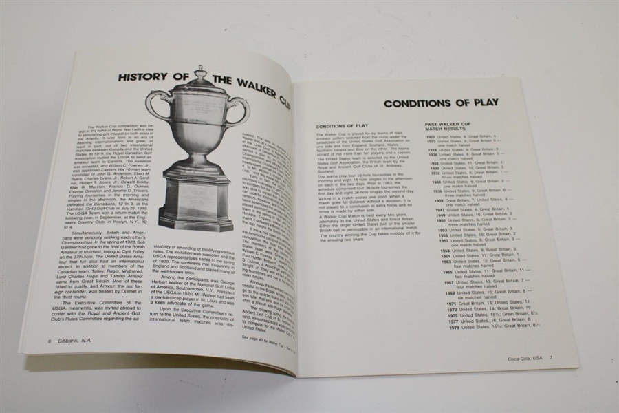 1981 The Walker Cup Championship at Cypress Point Official Program