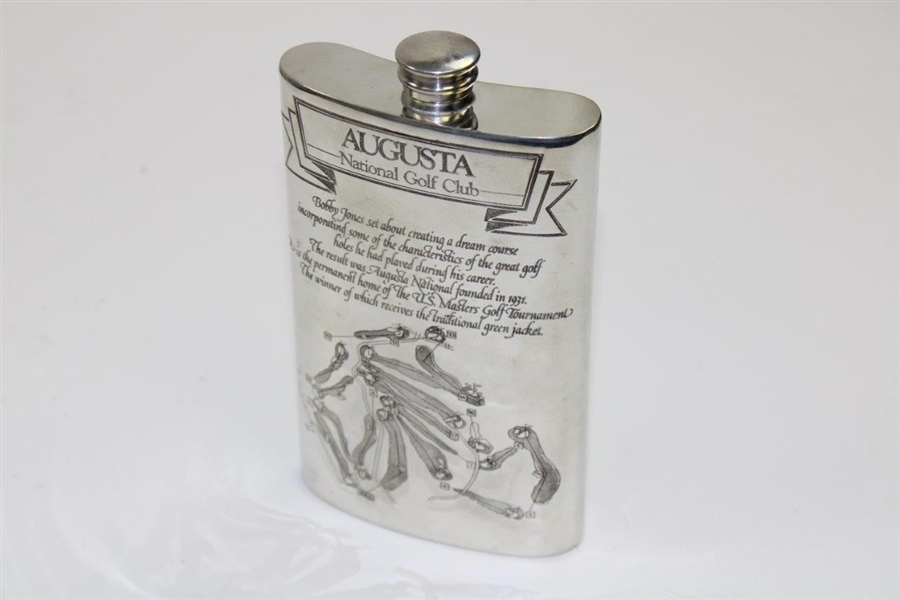 Augusta National Golf Club Sheffield Pewter Flask in Original Box
