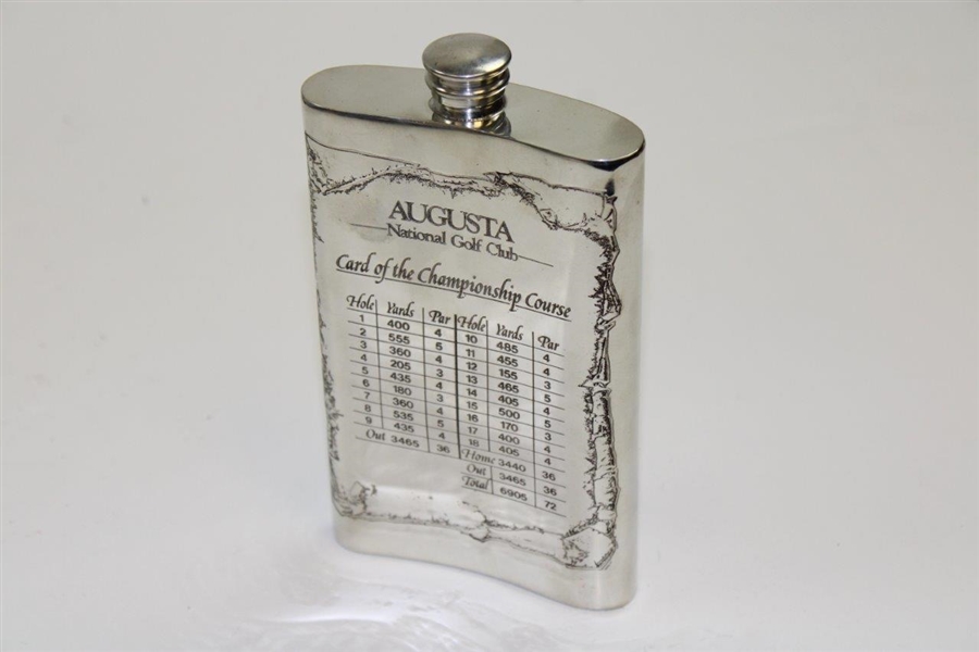 Augusta National Golf Club Sheffield Pewter Flask in Original Box