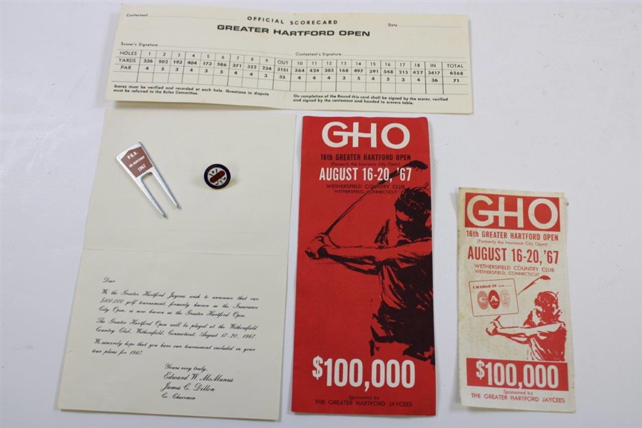 Charlie Sifford Signed 1967 GHO Tournament Winning Used Golf Glove with Info - Historic Win JSA ALOA