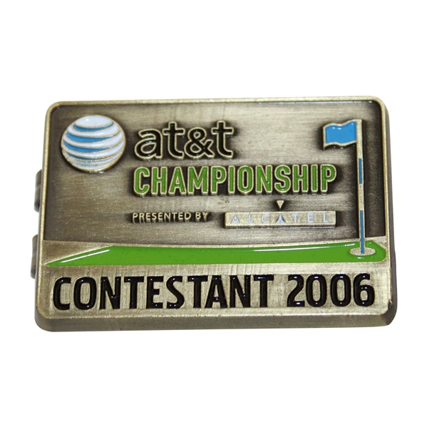 Gary Player's Personal 2006 AT&T Championship Contestant Badge/Clip with Provenance Letter