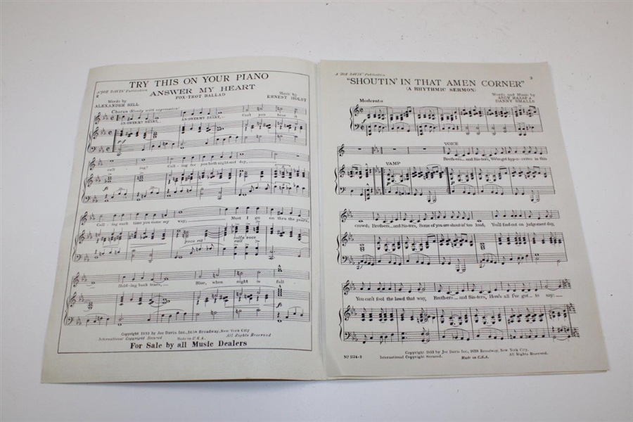 Vintage 'Shoutin' In That Amen Corner' Rhythmic Sermon Music Sheet Music Booklet