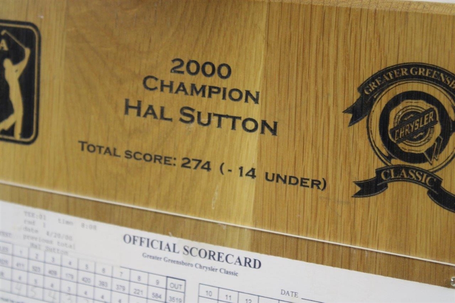 Champion Hal Sutton's Signed Official 2000 Greater Greensboro Chrysler Thurs-Sunday Scorecards JSA ALOA