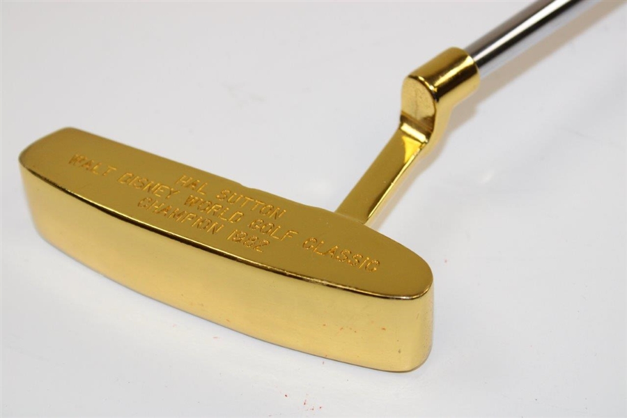 Champion Hal Sutton's PING Gold Plated PAL Putter for 1982 Walt Disney World Golf Classic Win