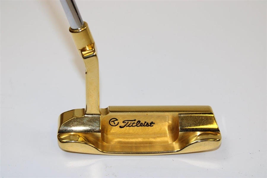 Champion Hal Sutton's Scotty Cameron Gold Plated Newport Putter for 2001 Shell Houston Open Win
