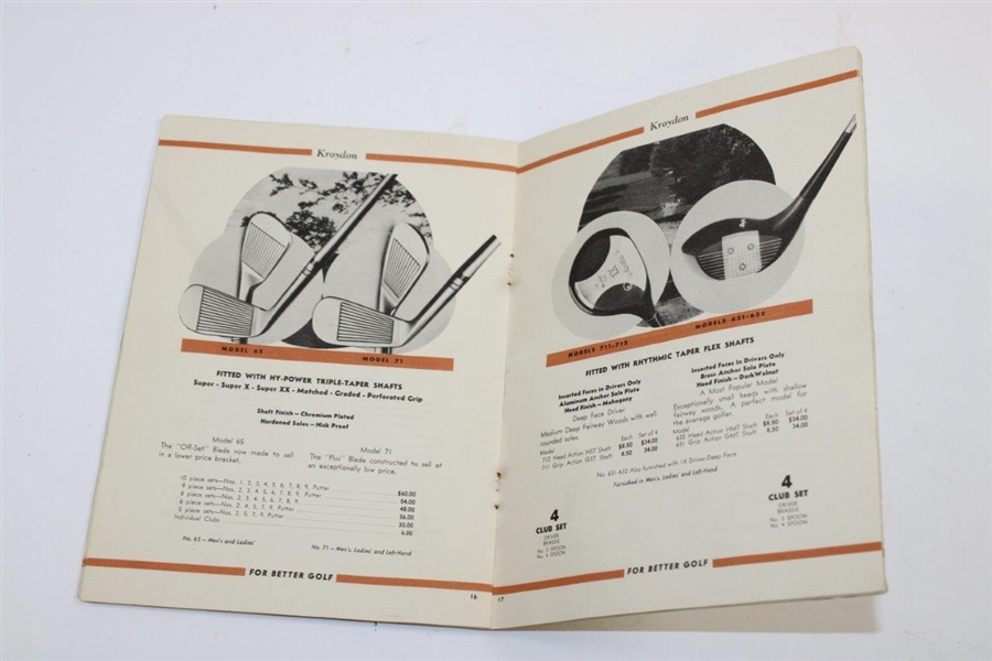 1939 Kroydon Products 'Clubs for Better Golf' Catalog