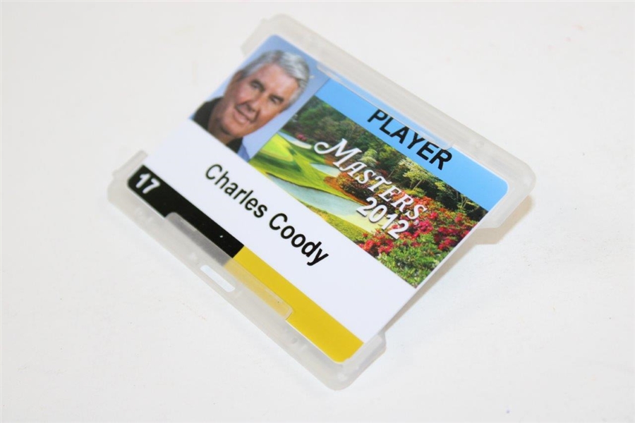 Charles Coodys 2012 Masters Tournament Player ID Badge #17