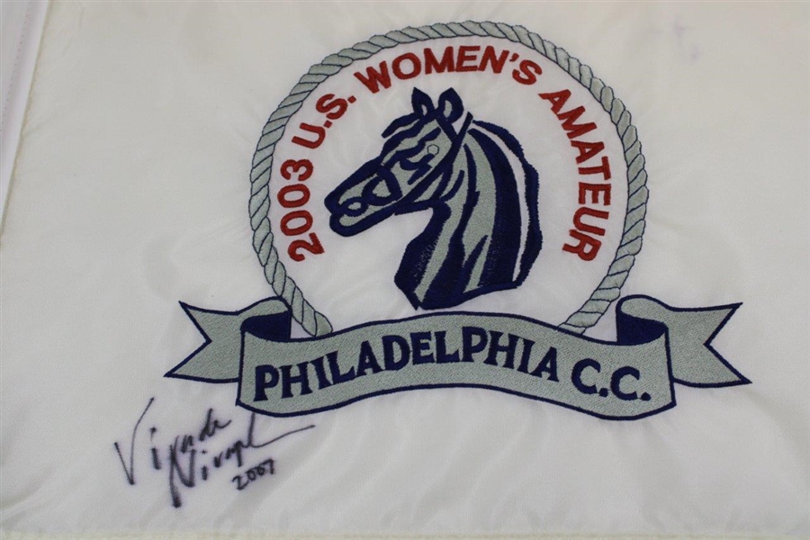 Champion Virada Nirapathpongporn Signed Course Flown 2003 US Womens Amateur Flag JSA ALOA