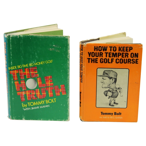 Two (2)Tommy Bolt Signed Biographies - 'The Hole Truth' & 'How To Keep Your Temper…' JSA ALOA