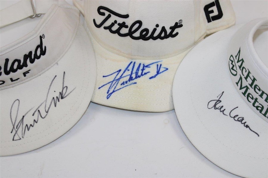 Tommy Aaron, Frank Licklighter (Personal) & Stewart Cink Signed Hats & Visors JSA ALOA