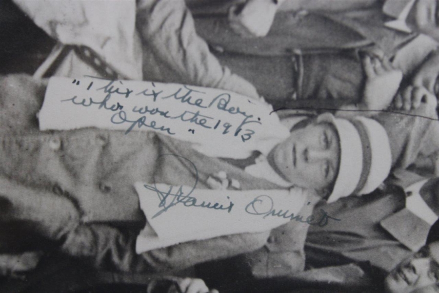 Francis Ouimet Signed & Inscribed Photo This is the Boy who won the 1913 Open - Framed JSA FULL BB85629