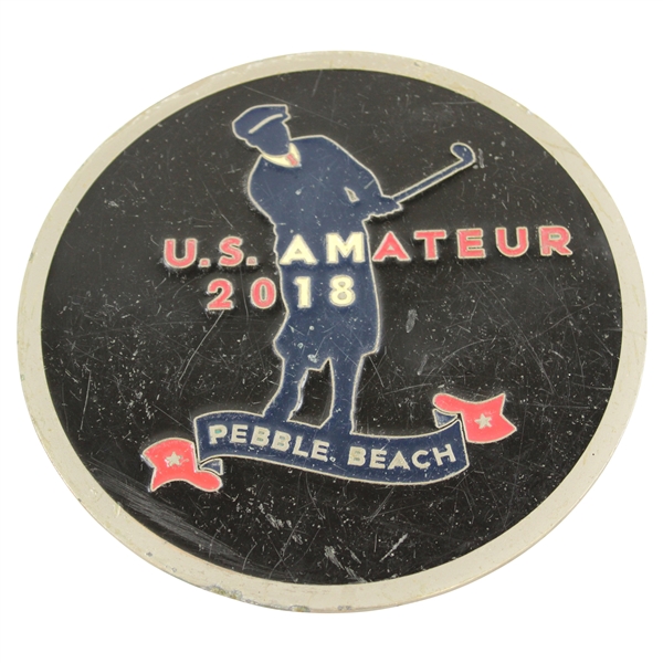 2018 US Amateur at Pebble Beach Resorts Course Used Tee Marker - Hovland Win
