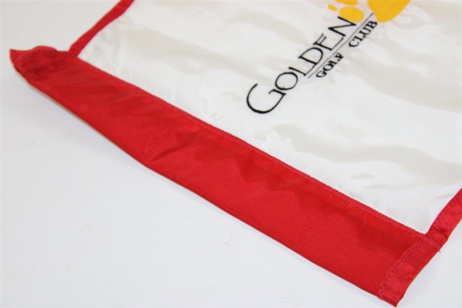 Jack Nicklaus Golden Bear Golf Club Course Flown Red & White Embroidered Flag