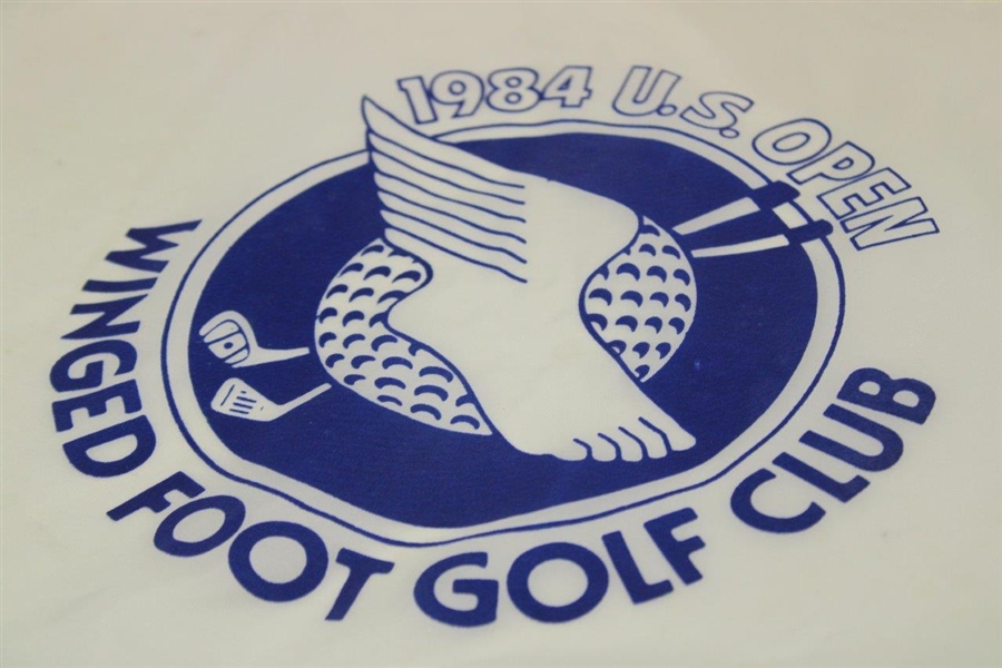 1984 US Open at Winged Foot Golf Club White Flag - Fuzzy Zoeller Winner
