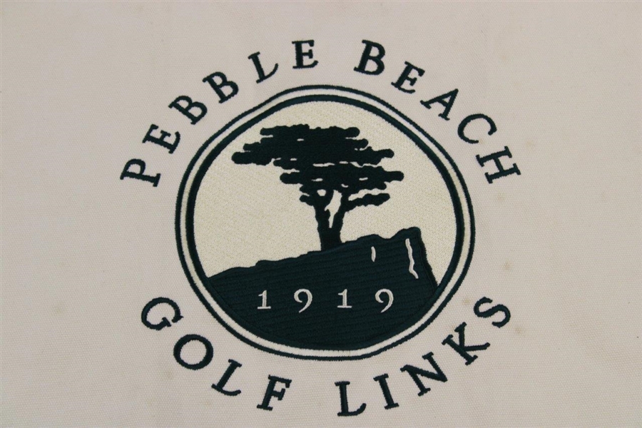 Pebble Beach Golf Links Embroidered Cream Colored Flag