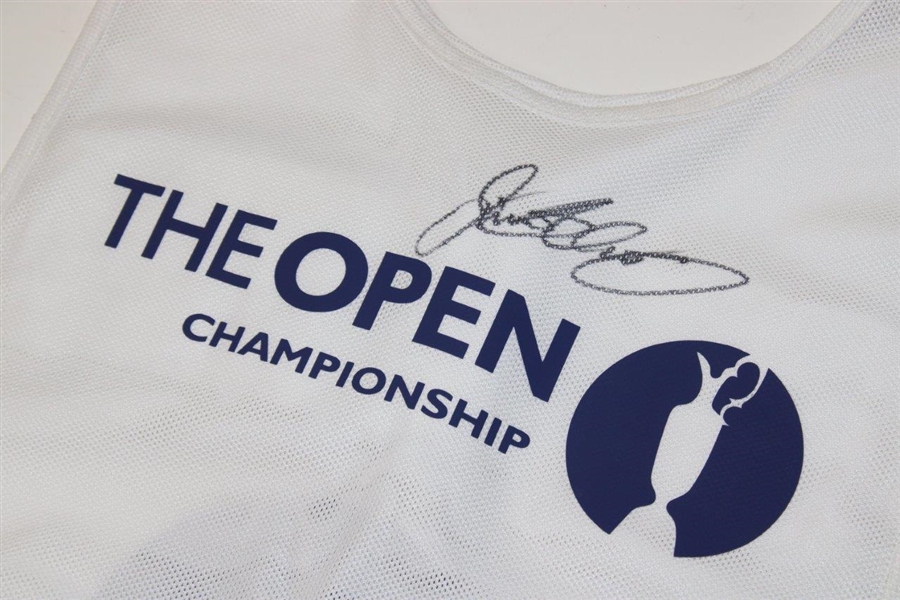 Rory McIlroy Signed The OPEN Championship Caddie Bib JSA #V91271