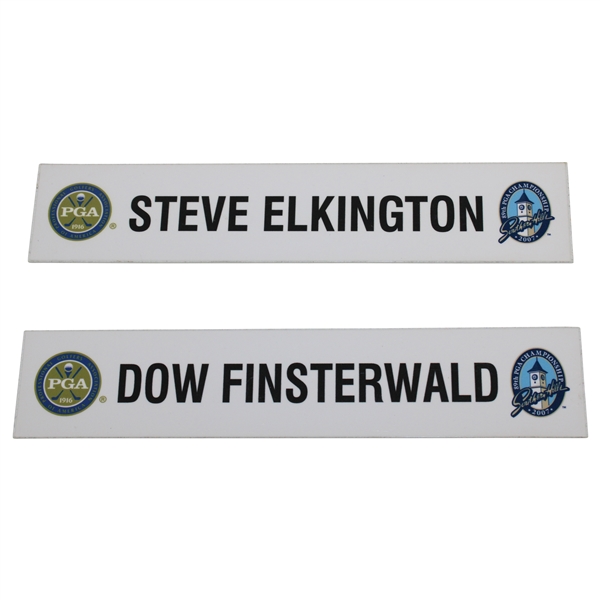 2007 PGA Championship at Southern Hills Locker Name Plates - Dow Finsterwald & Steve Elkington
